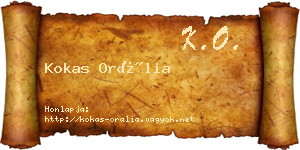 Kokas Orália névjegykártya